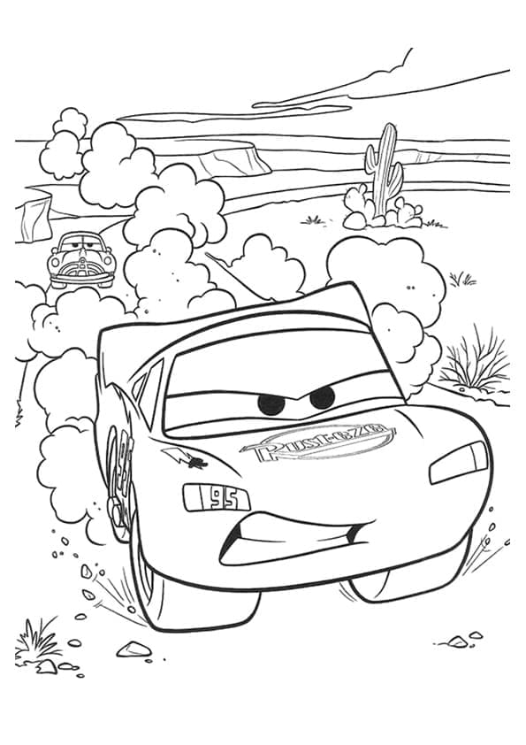 Tekenen Lightning Mcqueen simpel