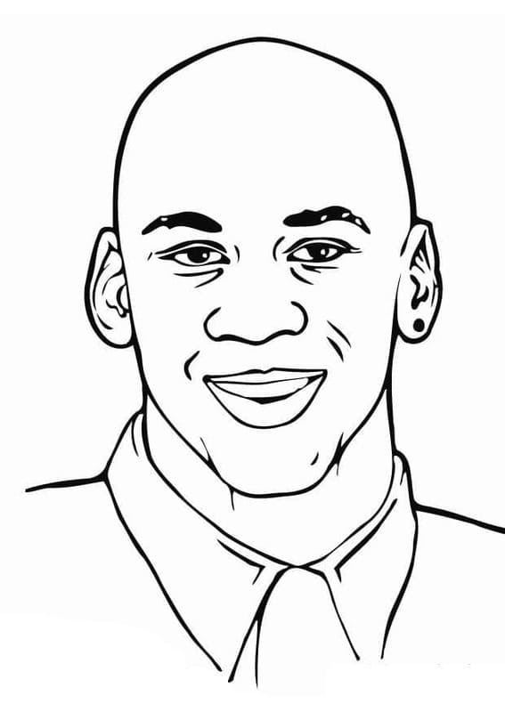 Tekenen Michael Jordan afdrukbaar basis