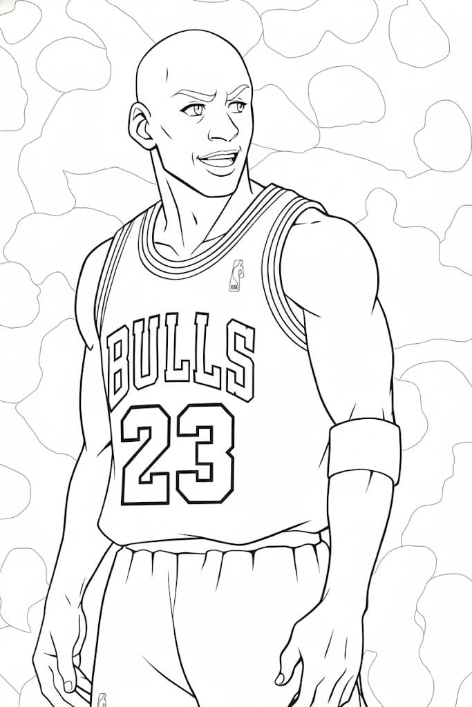 Tekenen Michael Jordan gratis