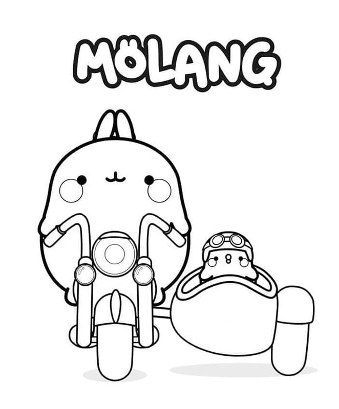 Tekenen Molang afdrukbaar eenvoudig