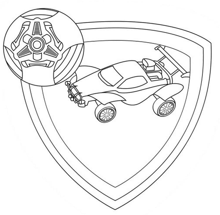 Tekenen Rocket League afdrukbaar eenvoudig