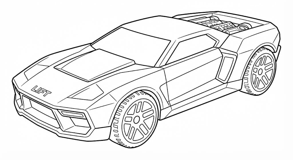 Tekenen Rocket League afdrukbaar voor kinderen