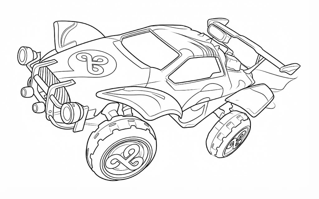 Tekenen Rocket League gratis simpel