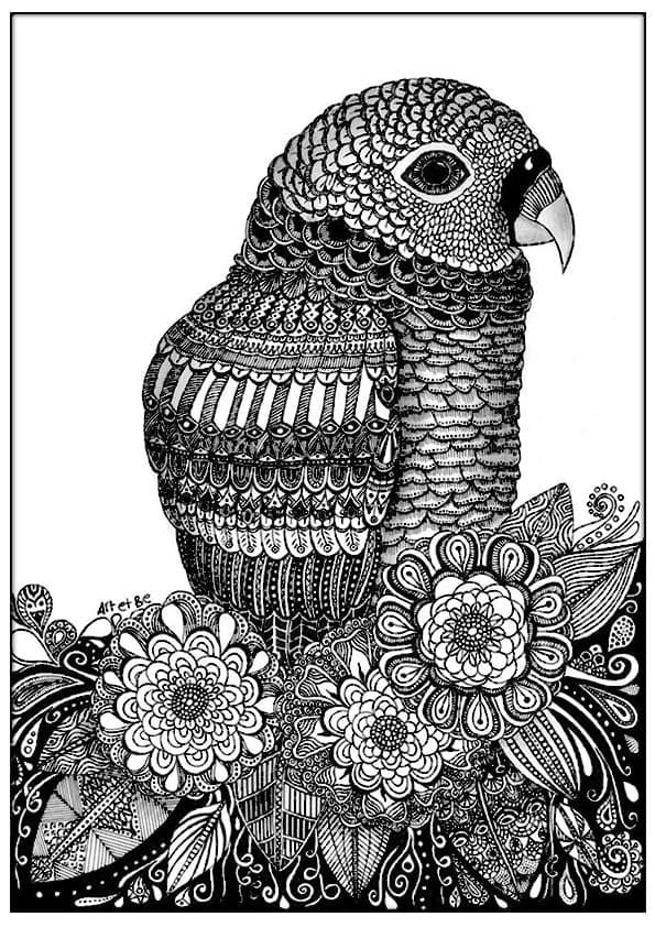 Tekenen Zentangle afdrukbaar simpel