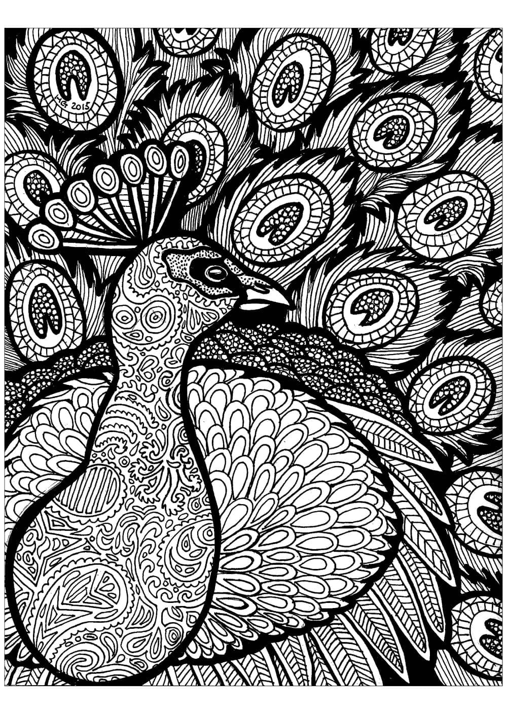 Tekenen Zentangle gratis afdrukbaar eenvoudig
