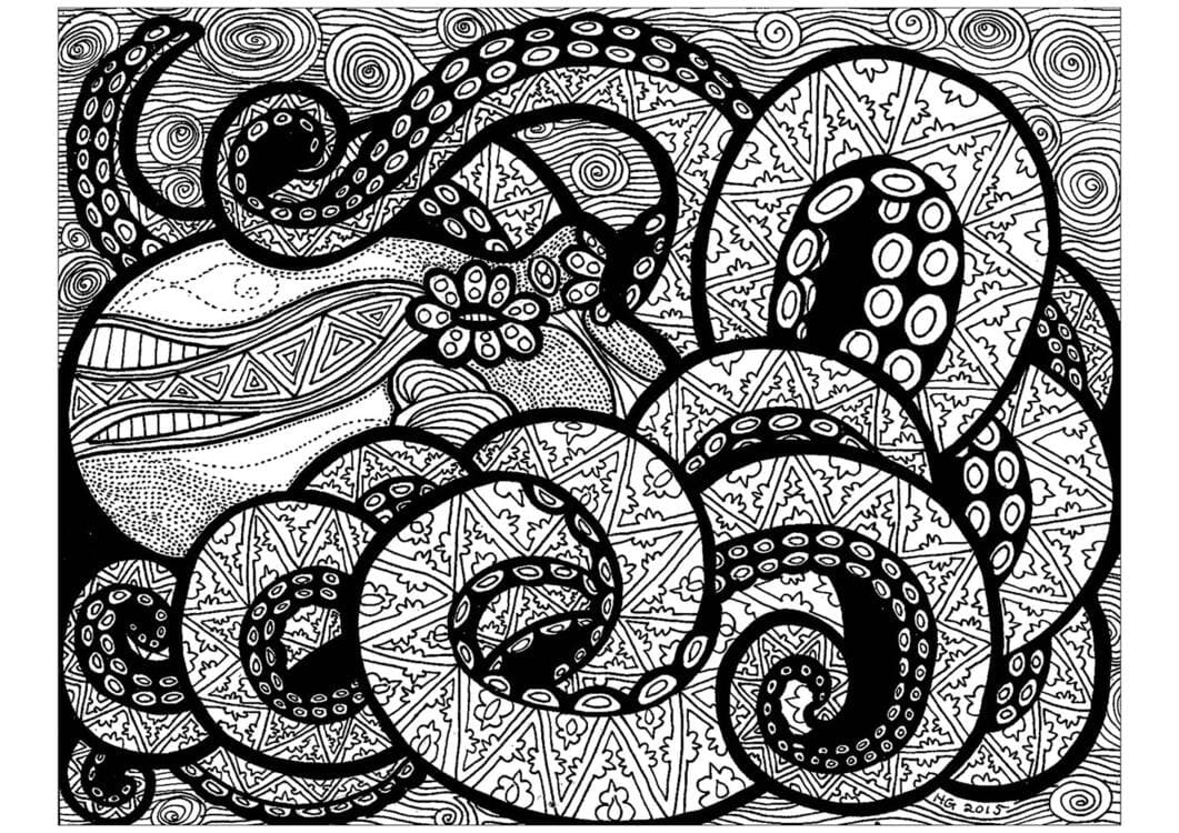 Tekenen Zentangle gratis afdrukbaar simpel