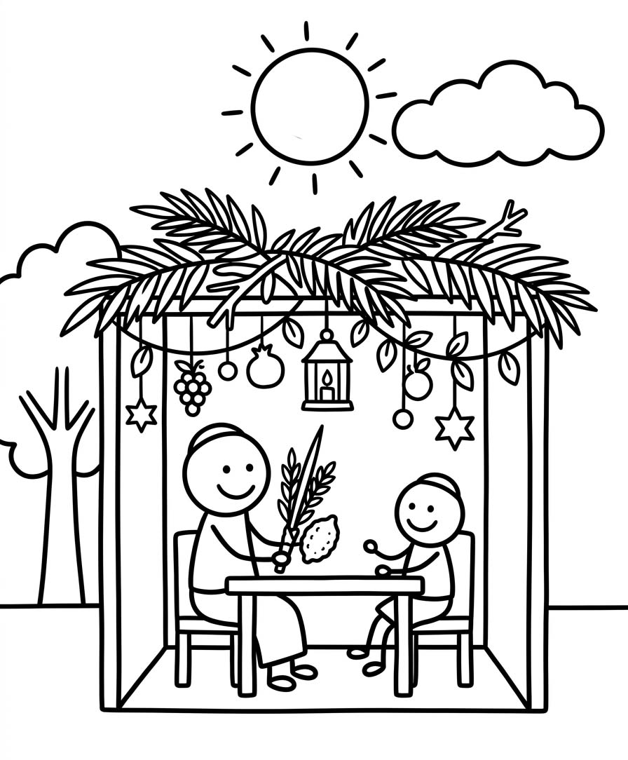 Tekening Soekot afdrukbaar