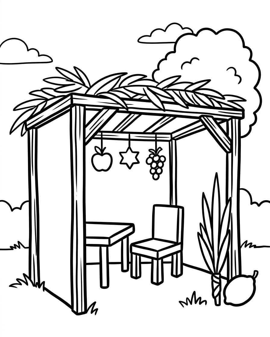 Tekening Soekot gratis afdrukbaar eenvoudig
