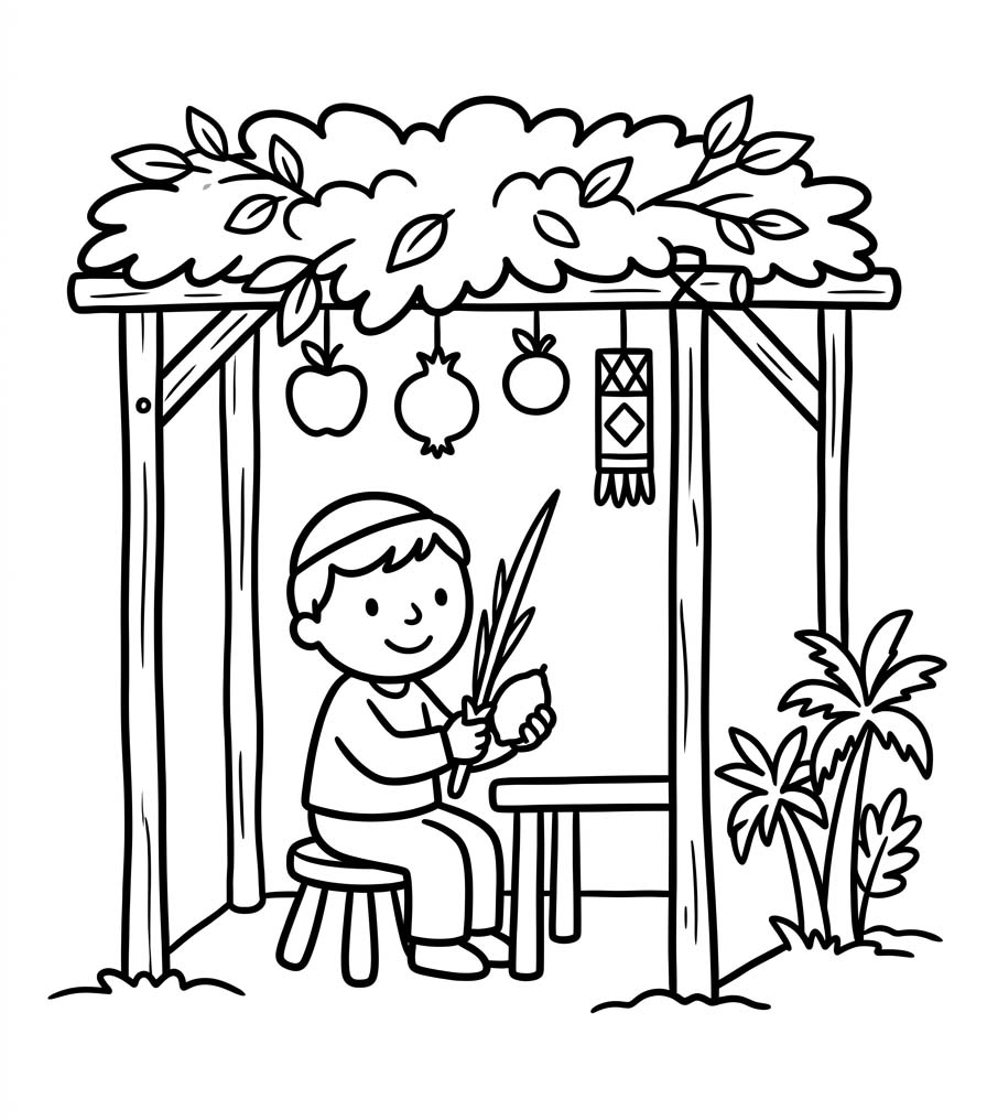 Tekening Soekot gratis afdrukbaar simpel