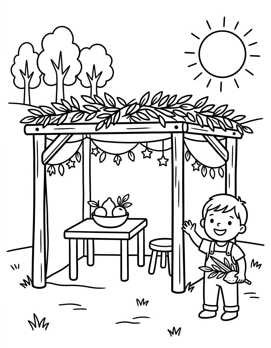 Tekening Soekot gratis simpel