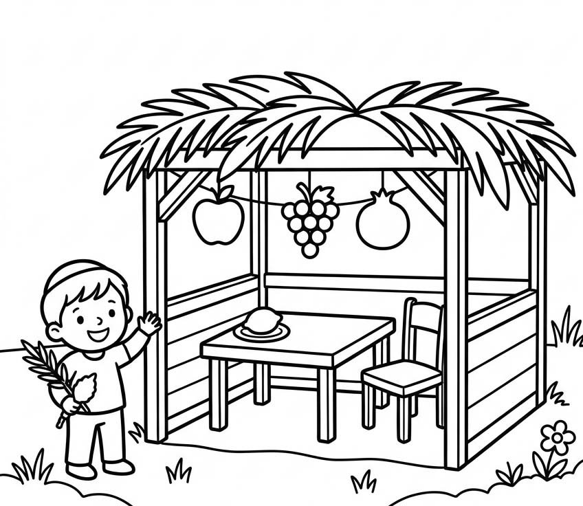 Tekening Soekot gratis voor kinderen