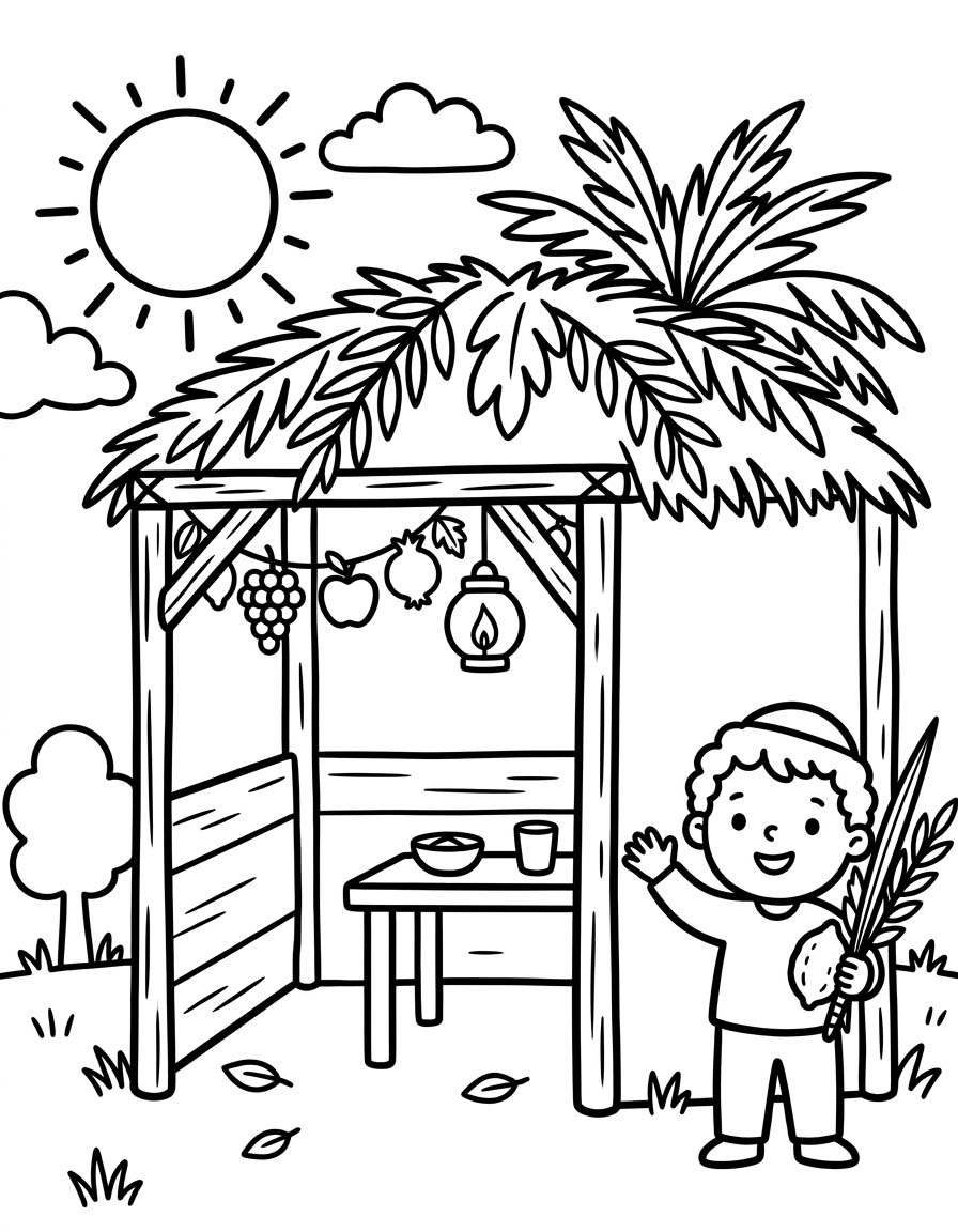 Tekening Soekot simpel