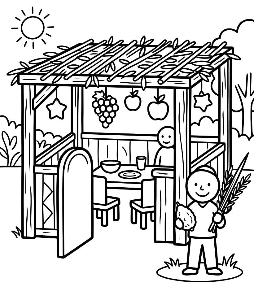 Tekening Soekot voor kinderen