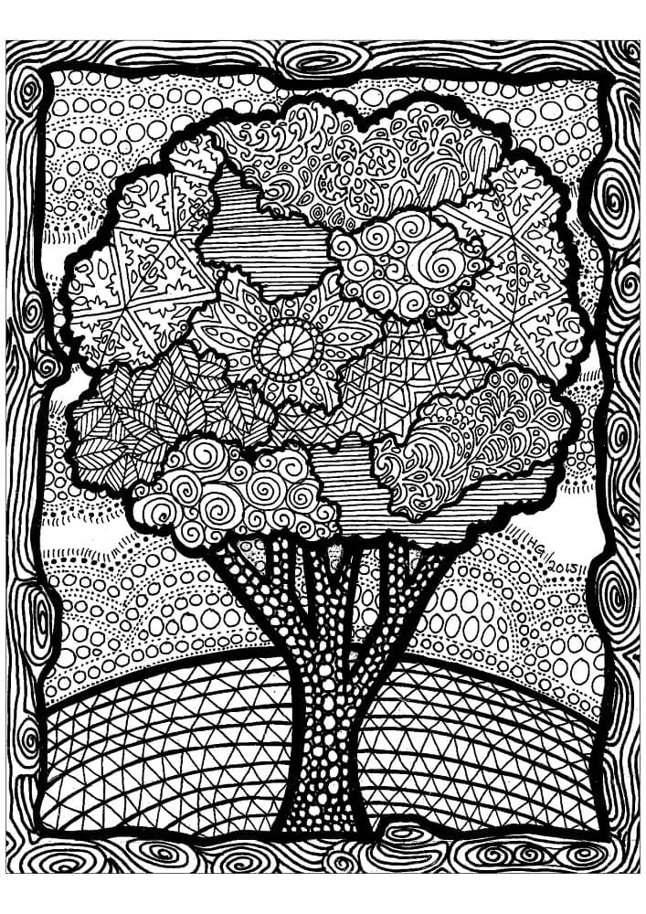 Zentangle afdrukbaar basis