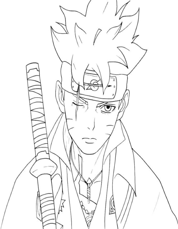 Afbeelding Boruto printbaar