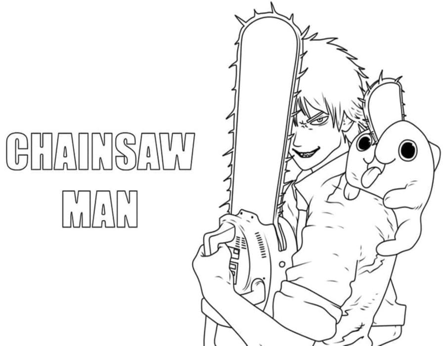 Afbeelding Chainsaw Man afdrukbaar