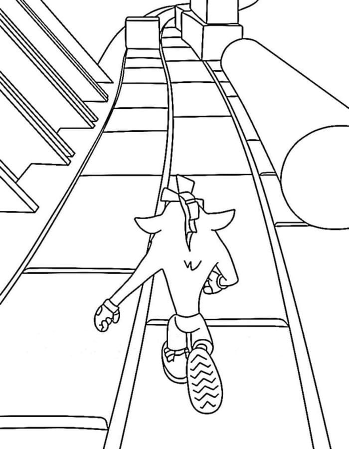 Afbeelding Crash Bandicoot afdrukbaar