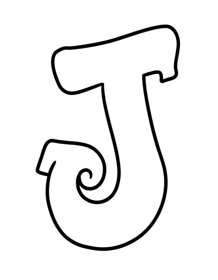 Afbeelding Letter J printbaar
