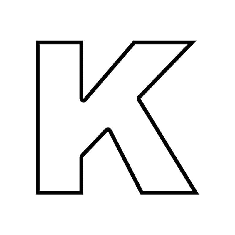Afbeelding Letter K afdrukbaar