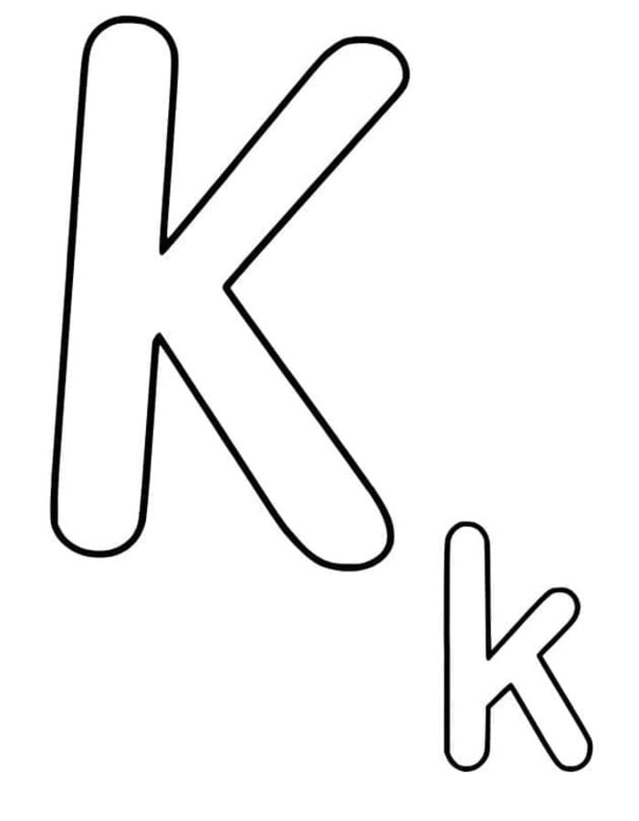 Afbeelding Letter K gratis afdrukbaar