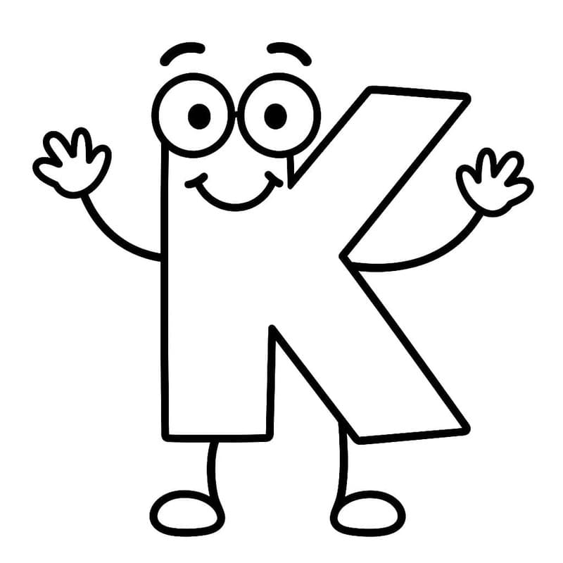 Afbeelding Letter K printbaar