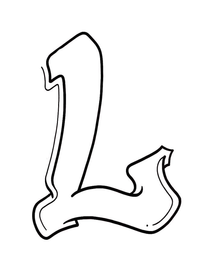 Afbeelding Letter L afdrukbaar