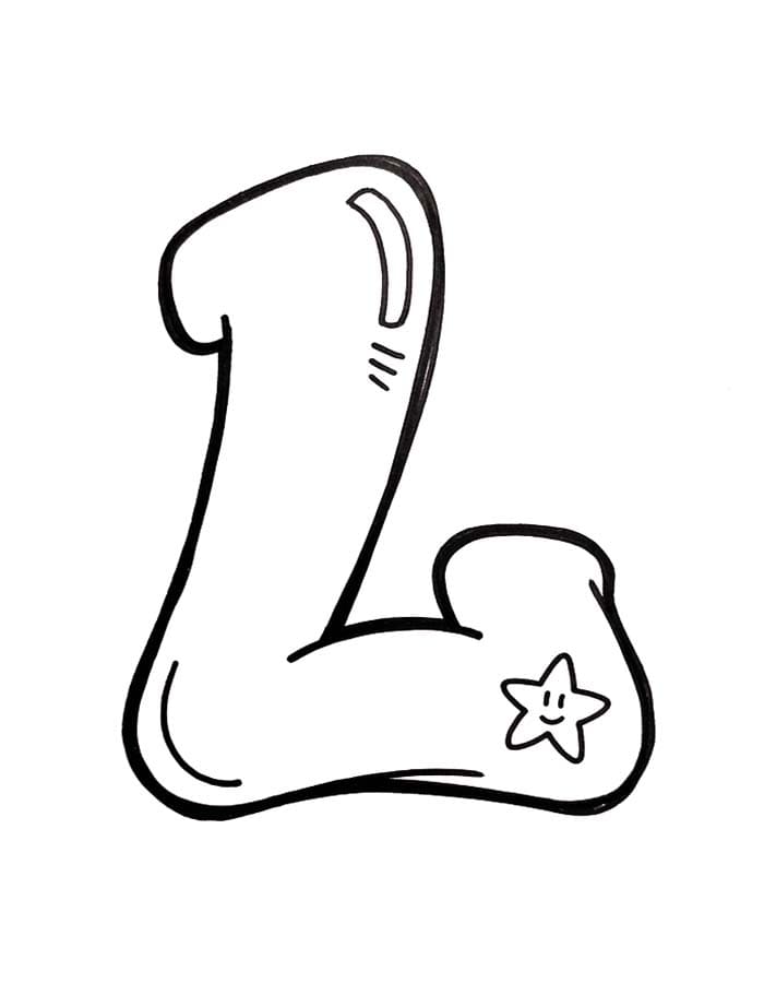 Afbeelding Letter L gratis afdrukbaar