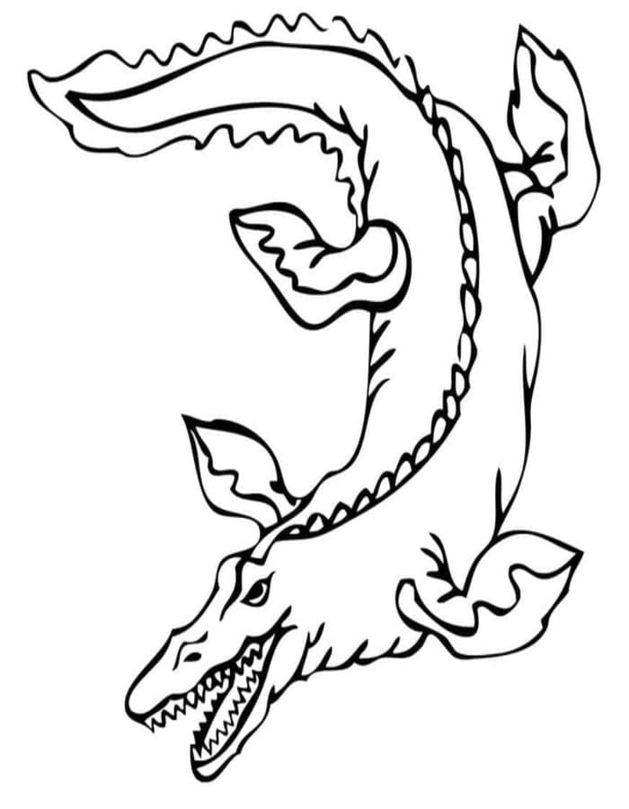 Afbeelding Mosasaurus afdrukbaar