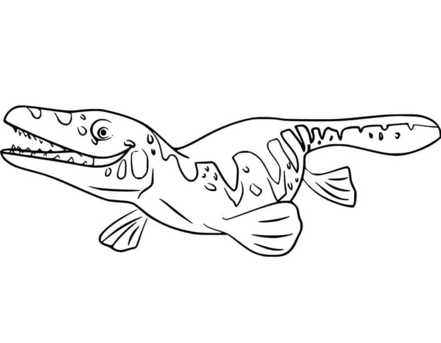 Afbeelding Mosasaurus gratis afdrukbaar