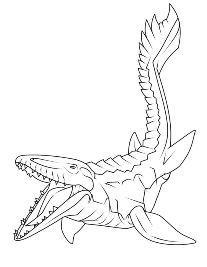 Afbeelding Mosasaurus printbaar