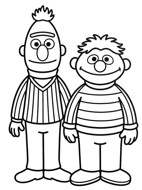 Bert en Ernie gratis afdrukbaar basis