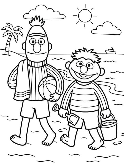 Bert en Ernie gratis afdrukbaar eenvoudig