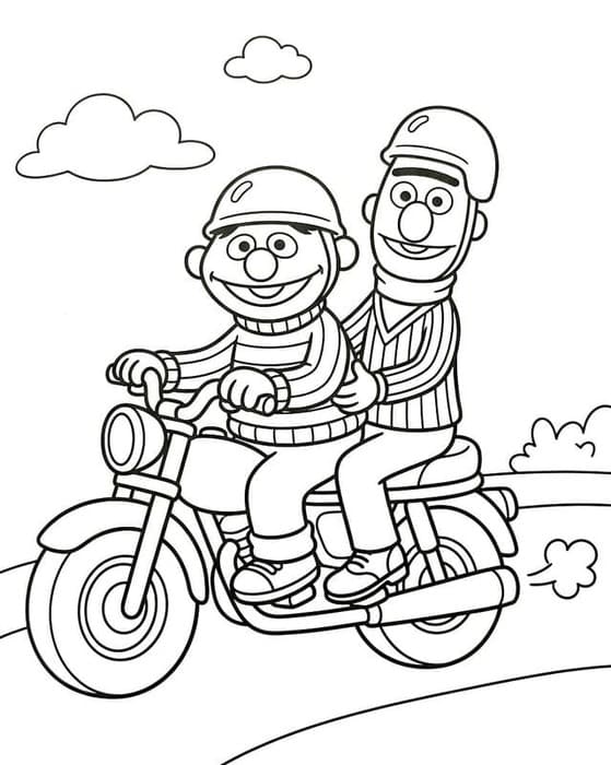 Bert en Ernie gratis afdrukbaar simpel