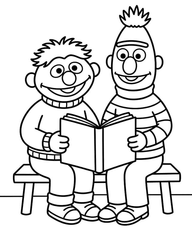 Bert en Ernie gratis afdrukbaar voor kinderen