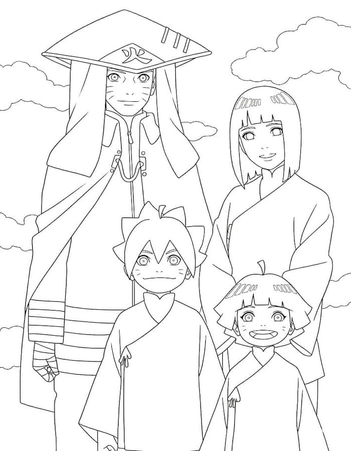 Boruto afdrukbaar eenvoudig