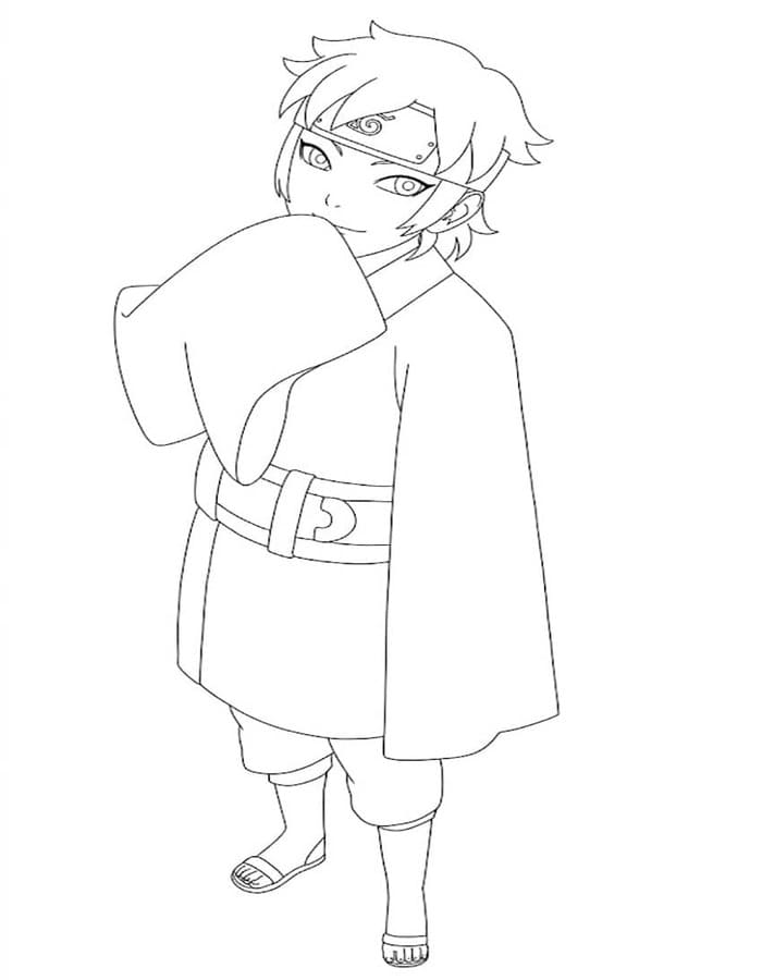 Boruto afdrukbaar simpel