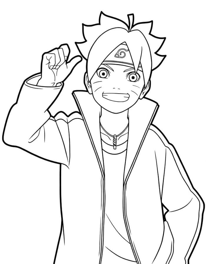 Boruto gratis afdrukbaar simpel