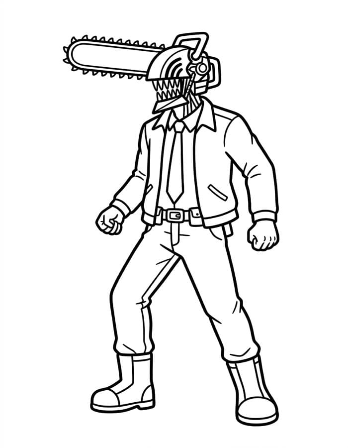 Chainsaw Man afdrukbaar basis