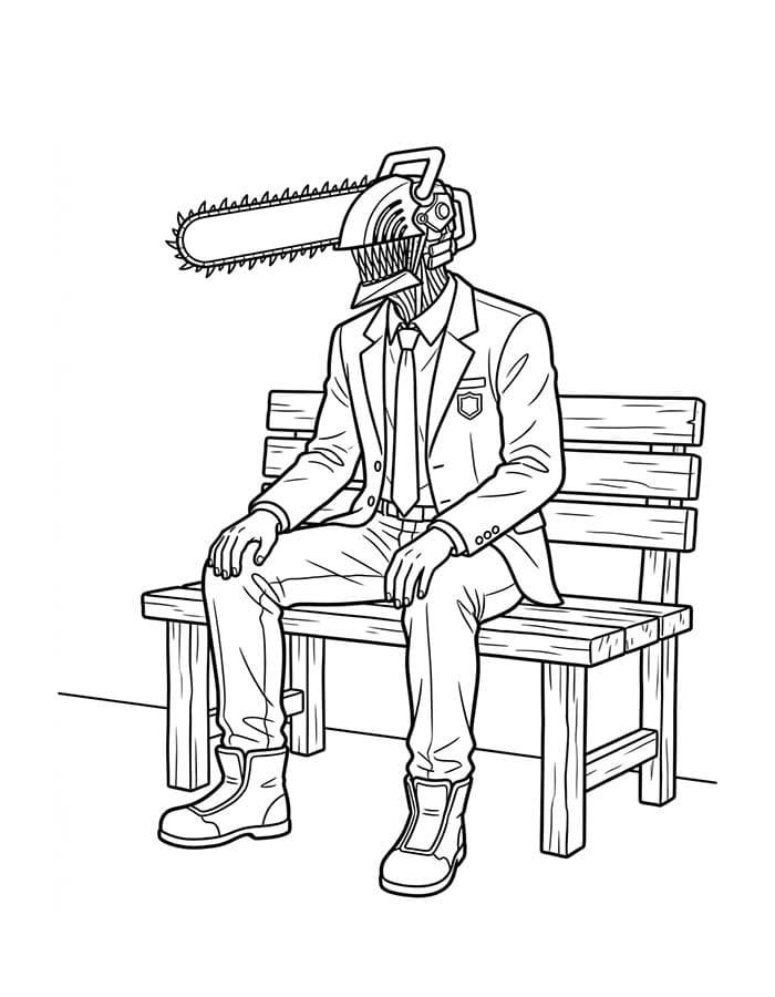 Chainsaw Man gratis afdrukbaar eenvoudig