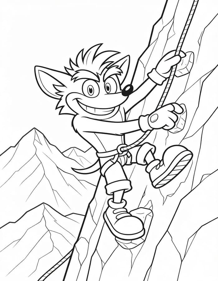 Crash Bandicoot afdrukbaar eenvoudig