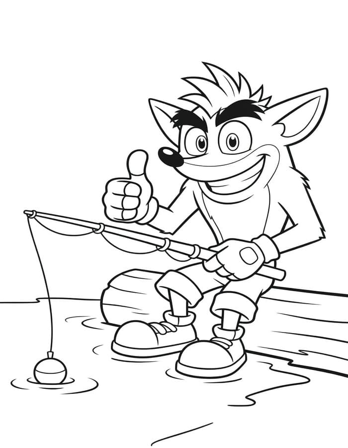 Crash Bandicoot afdrukbaar simpel