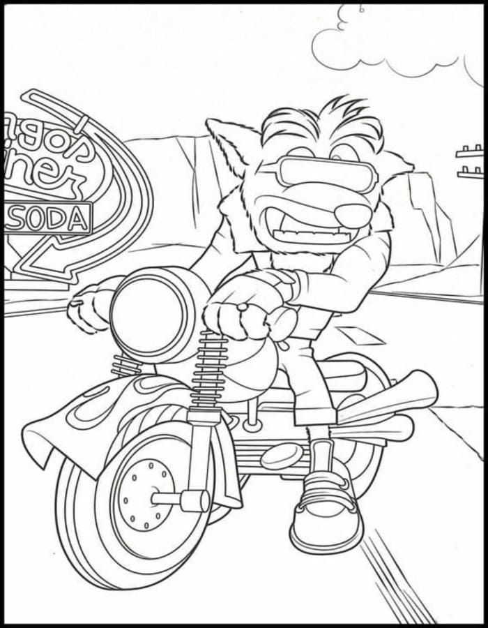 Crash Bandicoot afdrukbaar voor kinderen