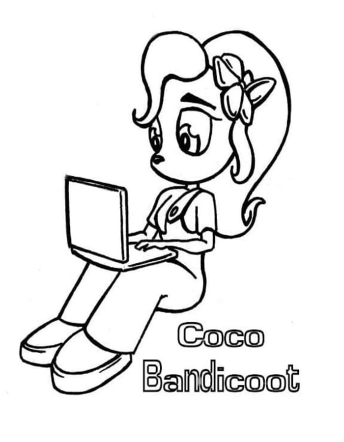 Crash Bandicoot gratis afdrukbaar simpel