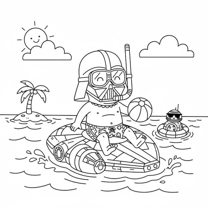 Darth Vader afdrukbaar basis