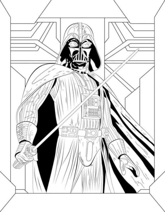 Darth Vader afdrukbaar eenvoudig