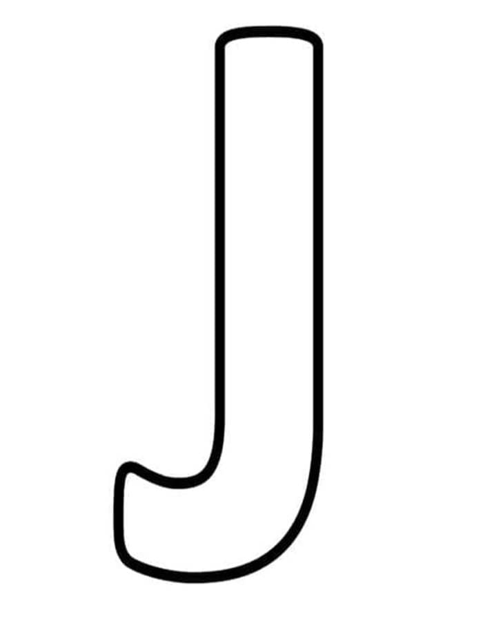 Letter J afdrukbaar eenvoudig