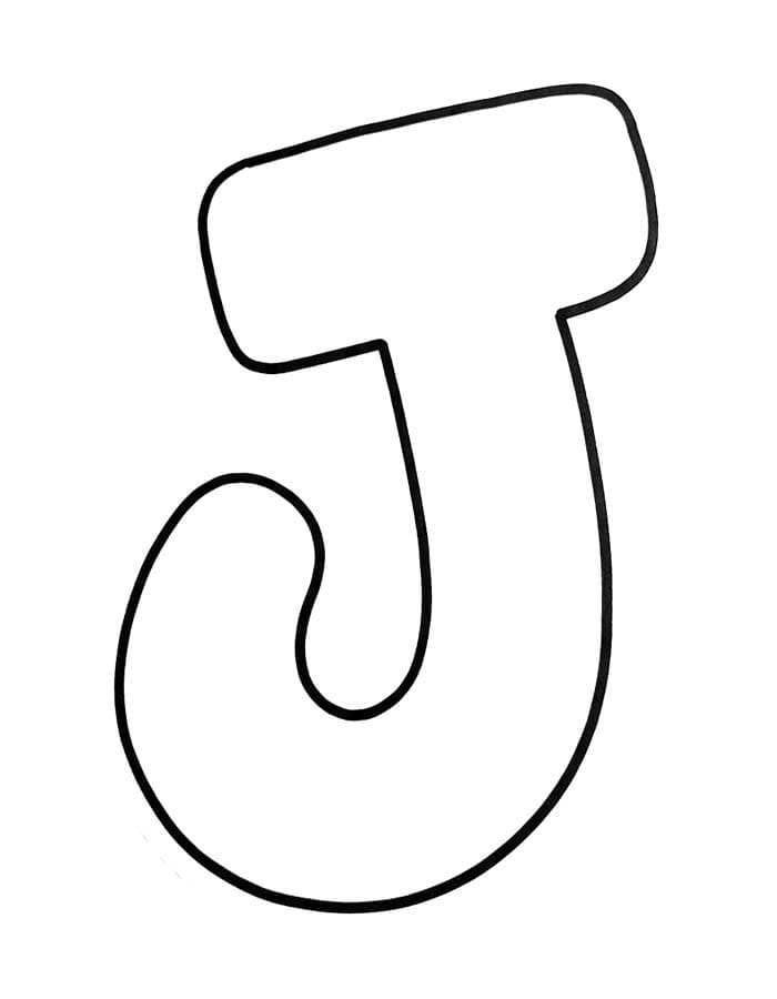 Letter J gratis afdrukbaar voor kinderen
