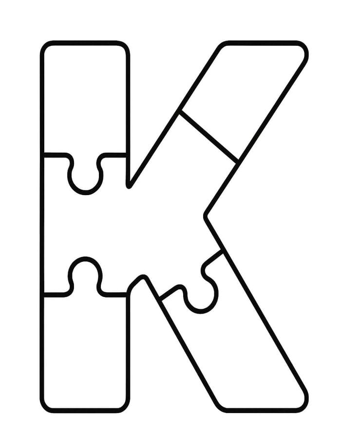 Letter K afdrukbaar basis