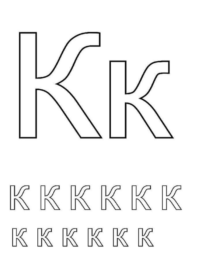 Letter K gratis eenvoudig