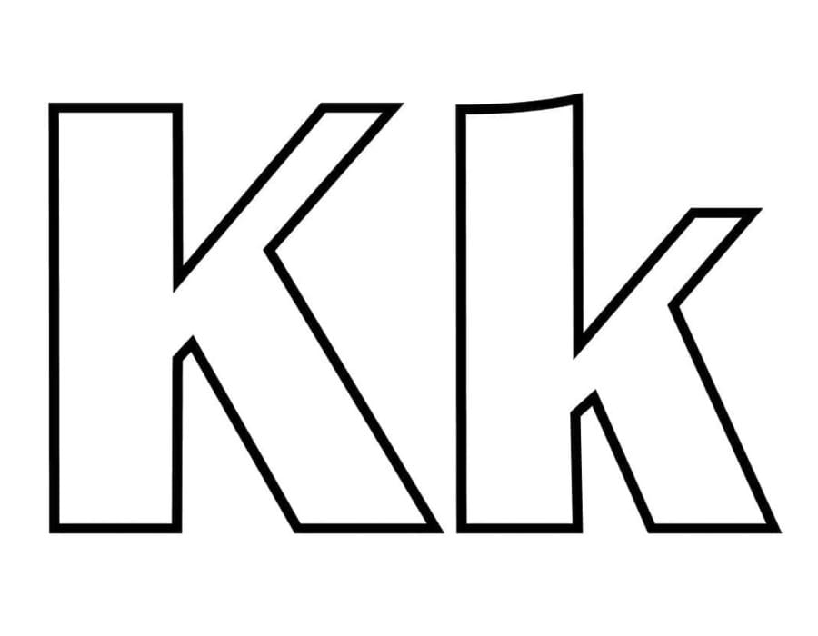Letter K gratis simpel